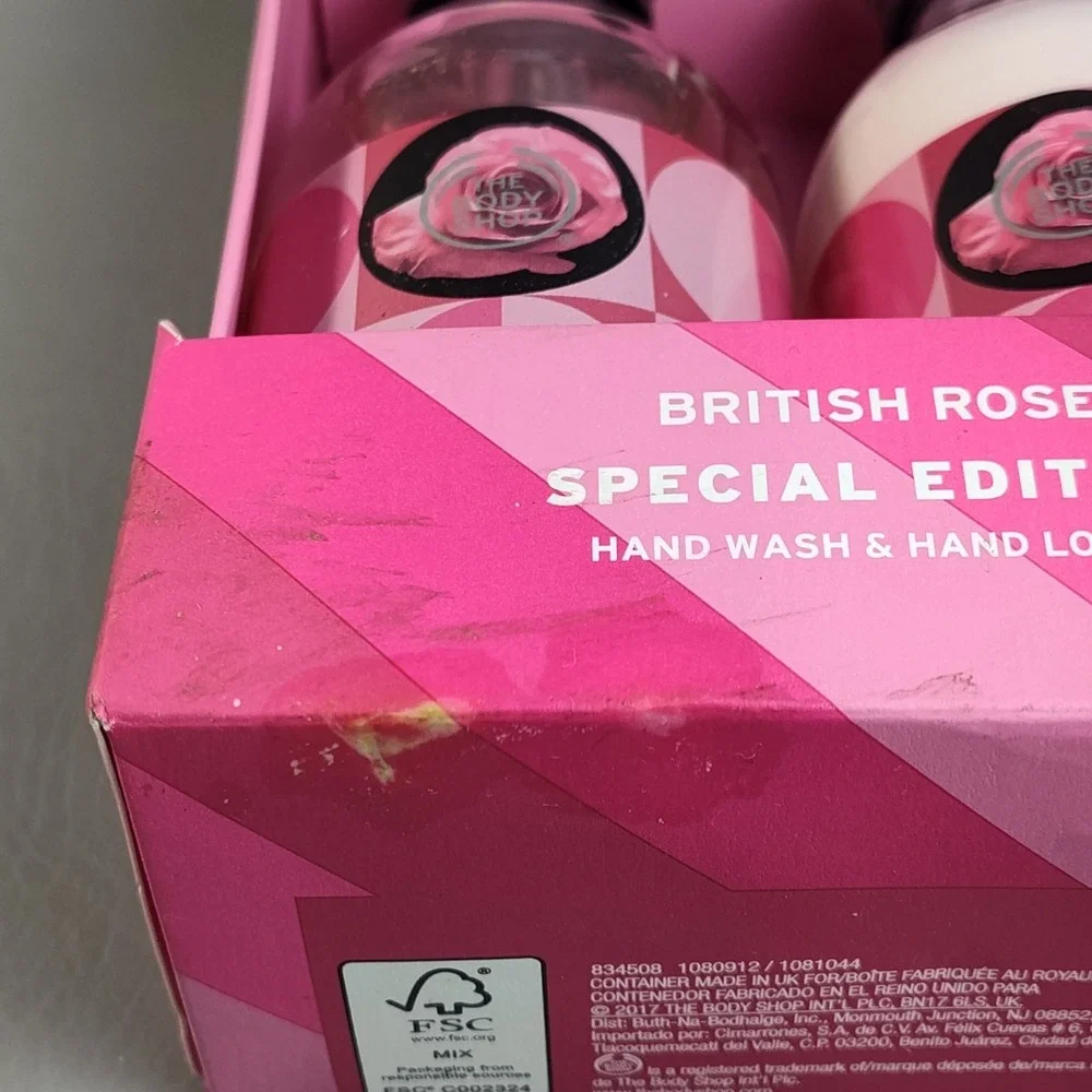 The Body Shop British Rose Hand Wash & Hand‎ Lotion Special Edition Gift Set